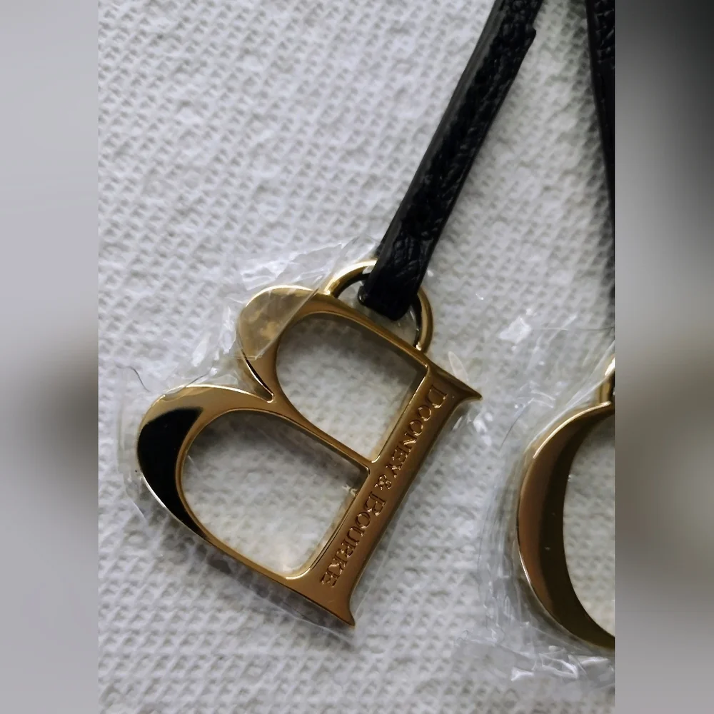 Dooney & Bourke Gold Logo Medallion Bag Charm - Picture 4 of 7